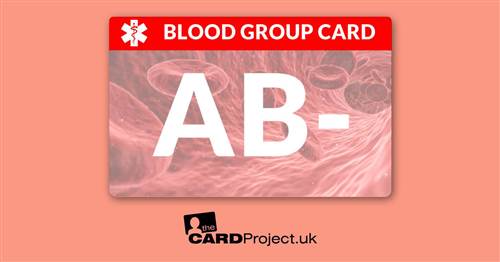 Blood Group AB Negative (AB-) Medical Card