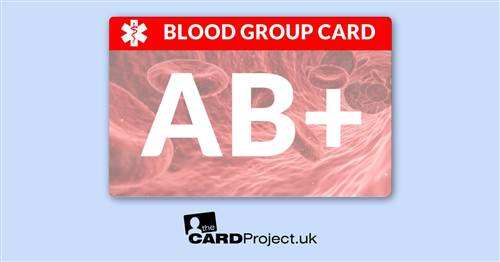 Blood Group AB Positive (AB+) Medical Card