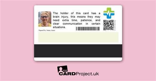 Brain Injury Premium Card (REAR)