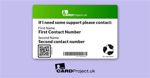 Celiac (Coeliac) Disease Awareness Medical ID Alert Card  (REAR)