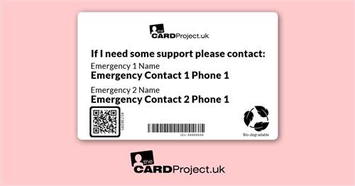 Cochlear Implant Mono Medical ID Card (REAR)
