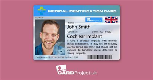 Cochlear Implant Premium Photo ID Card (FRONT)
