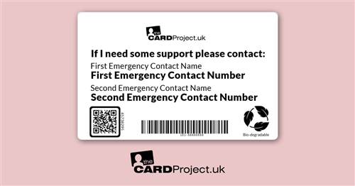 Colostomy Bag Medical Mono ID Card (REAR)