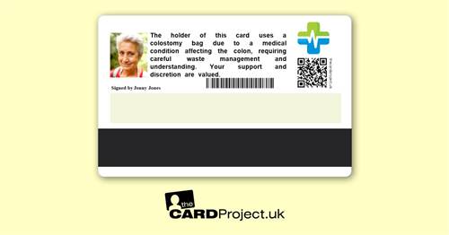 Colostomy Bag Premium Medical ID Card (REAR)