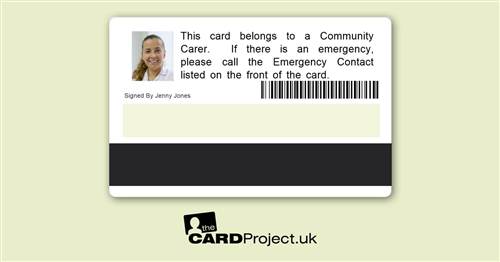 Community Carer ID Card Premium (REAR)