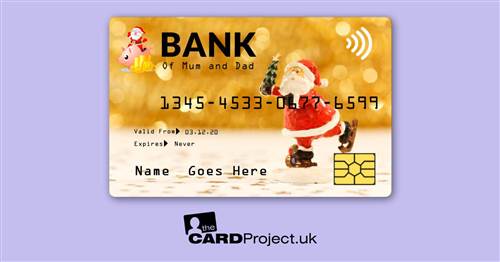 Kids Ice Skating Santa Toy Credit Card