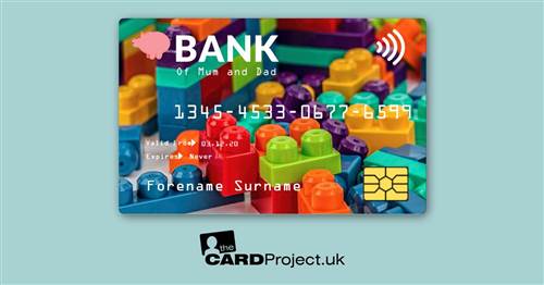 Kids Building Block Toy Credit Card