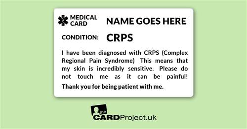 CRPS Mono Medical ID Card  (FRONT)