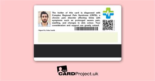 CRPS Premium Photo Medical ID Card  (REAR)