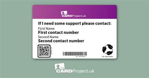 Cystic Fibrosis (CF) Awareness Medical ID Alert Card  (REAR)