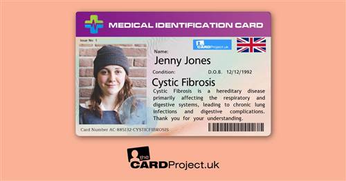 Cystic Fibrosis (CF) Premium Photo Medical ID Card