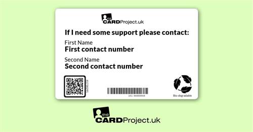 Deaf, Lip Reading, Awareness Mono Medical ID Alert Card  (REAR)