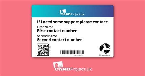 Deaf. Sign Language Awareness Medical ID Alert Card  (REAR)