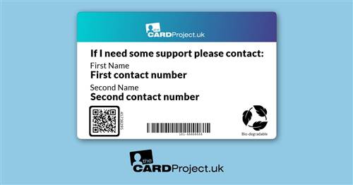 Deaf, Sign Language, Awareness Photo Medical ID Alert Card   (REAR)