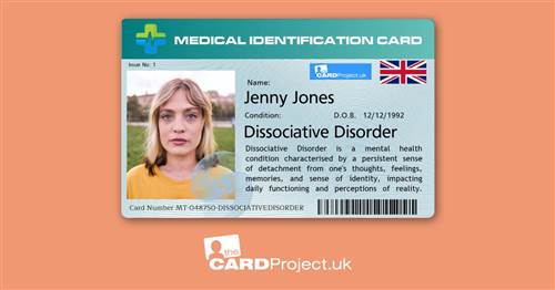 Premium Dissociative Disorder Medical ID Card