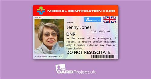 DNR Premium Photo Medical ID Card 