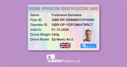 Drone Operator Information ID Card (FRONT)