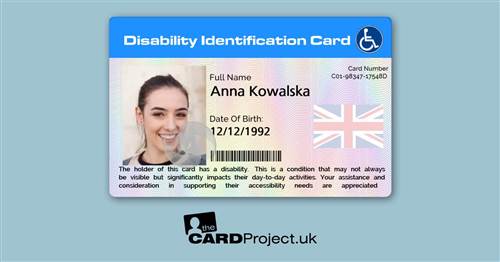 English Polish Disability ID Card (REAR)