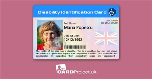 English Romanian Disability Card (REAR)