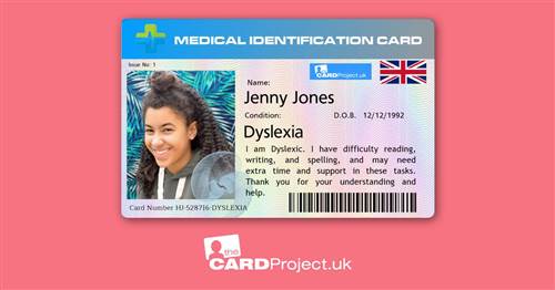 Premium Dyslexia Medical ID Card