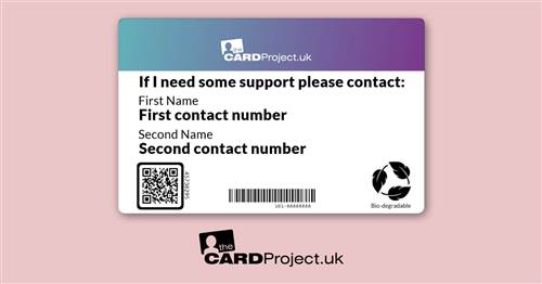  Dyspraxia Medical ID Card   (REAR)