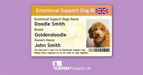 Emotional Support Dog Identification Card (FRONT)