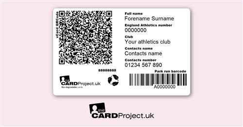 England Athletics Registration Card  (REAR)