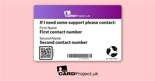 Epilepsy Awareness Medical ID Card   (REAR)