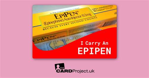 I Carry An EpiPen Card