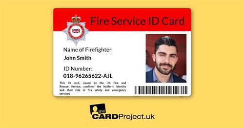 Firefighter ID Card, Cosplay, Film and Television Prop  (FRONT)