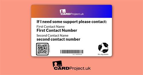 FND Awareness Medical ID Alert Card  (REAR)