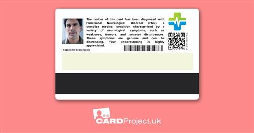 FND Premium Photo Medical ID Card (REAR)