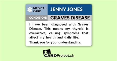 Graves Disease Medical ID Card (FRONT)