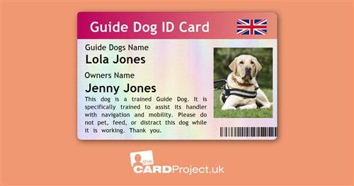 Guide Dog ID Card (FRONT)