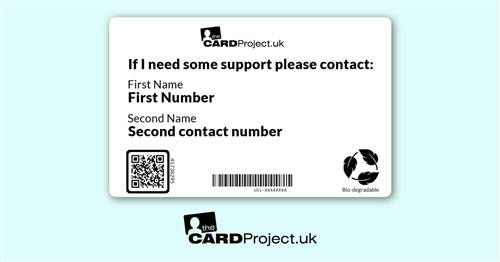 Hearing Impaired Awareness Mono Medical ID Alert Card  (REAR)