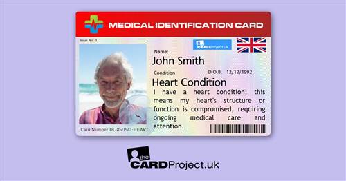 Heart Condition Premium Photo Medical Card