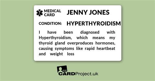 Hyperthyroidism Medical Mono ID Card  (FRONT)