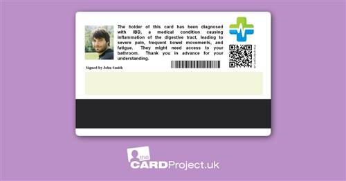 Premium IBD Medical ID Card (REAR)