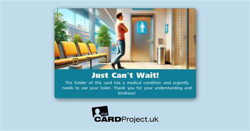 Just Can't Wait, Emergency Toilet Access Card Design 9