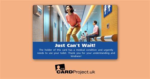 Just Can't Wait, Emergency Toilet Access Card Design 8