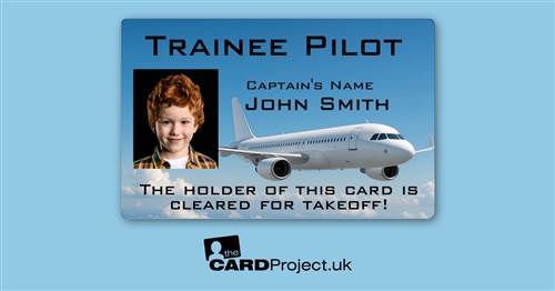 Kids Trainee Pilot Photo ID Card