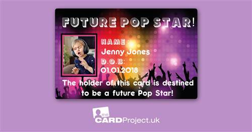 Pop Star Photo ID Card 