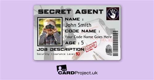 Secret Agent Photo ID Card 