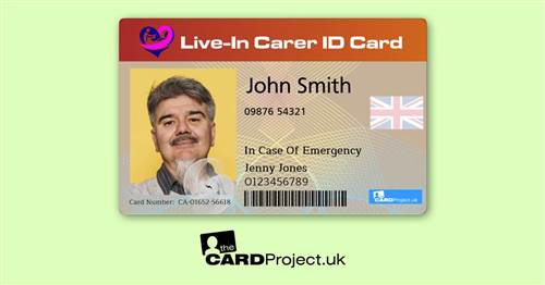 Live In Carer ID Card Premium (FRONT)