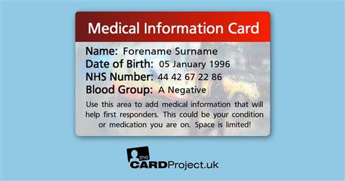 Medical Information Card