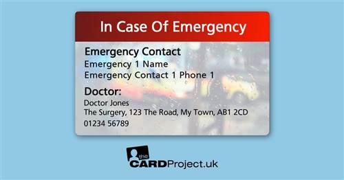 Medical Information Card (REAR)