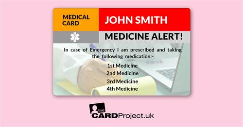 Create Your Own Medicine Alert Card Double (FRONT)