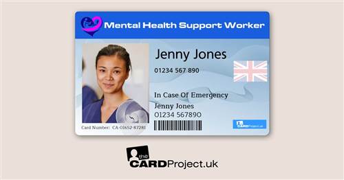 Mental Health Support Worker ID Card Premium (FRONT)
