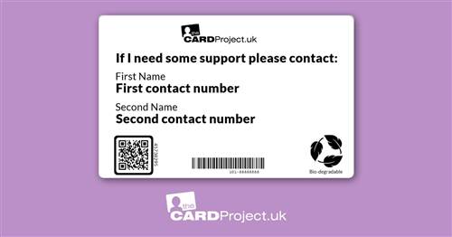 Migraine Awareness Mono Medical ID Alert Card (REAR)