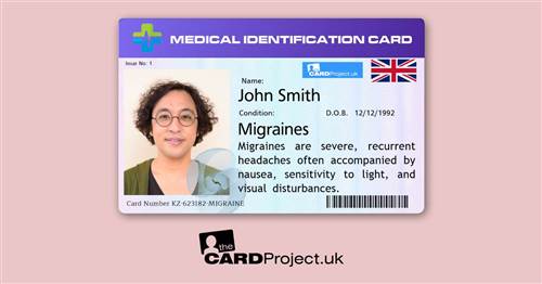 Migraine Premium Photo Medical ID Card